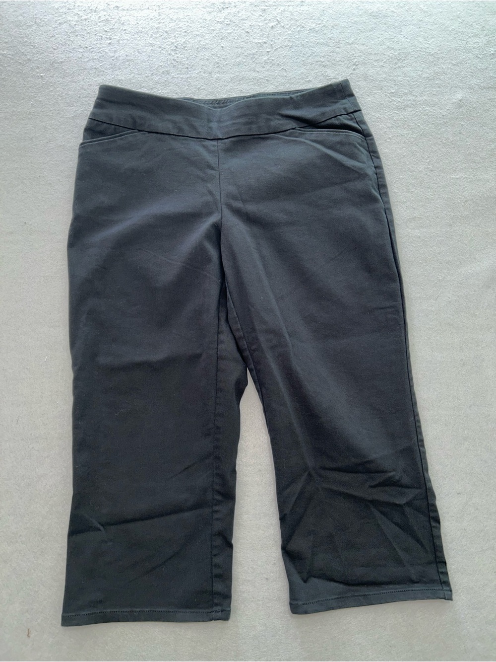 Croft & Barrow Black Womens Pull-On Effortless Stretch Capri Size 10 Regular